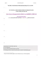 Vorschau - Klassenarbeiten - Zeitgenössische Beurteilung des Versailler Vertrages (P. Löbe, SPD, 1919) - Erster Weltkrieg, Weimarer Republik - mit Erwartungshorizont - Deckblatt