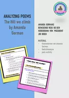 Vorschau - Arbeitsblätter - Analyzing Poems - The Hill we climb by Amanda Gorman - Deckblatt