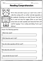 Vista previa - Hojas de trabajo - Reading Comprehension Worksheets / comprension lectora - página 3