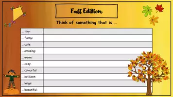 Vorschau - Arbeitsblätter - Autumn/Fall - Think of sth. - für Tablet oder analog (Spiel - Englisch) - Seite 2