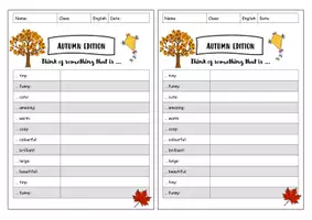 Vorschau - Arbeitsblätter - Autumn/Fall - Think of sth. - für Tablet oder analog (Spiel - Englisch) - Seite 3