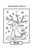 Vorschau - Mal- und Bastelvorlagen - Arbeitsblatt Winter - Deckblatt