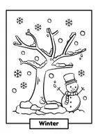 Vorschau - Mal- und Bastelvorlagen - Arbeitsblatt Winter - Seite 1