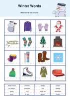 Vorschau - Arbeitsblätter - Winter - Einfaches Lernrätsel zum englischen Wortschatz - Deckblatt
