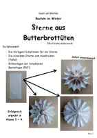 Vorschau - Stundenentwürfe - Kunst und Werken: Sterne aus Butterbrottüten (Fensterdeko) - Deckblatt