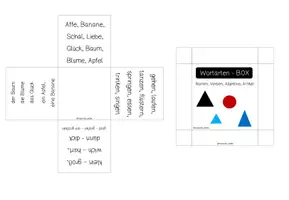 Vorschau - Mal- und Bastelvorlagen - Explosionsbox - Wortarten - Montessorisymbole - Seite 3
