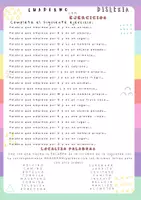 Vista previa - Hojas de trabajo - Cuaderno de ejercicios para trabajar la dislexia - página 2