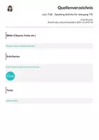 Vorschau - Unterrichtsreihen - Let's Talk - Speaking Activity Year 7/8 - Seite 1