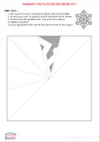 Aperçu - Jeux - Gabarits de flocons de neige - motricité fine, découpage - Page 1