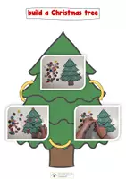 Vorschau - Spiele - build a Christmas tree - Weihnachtsbaum basteln - Deckblatt