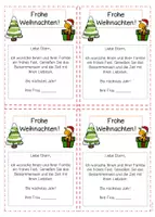 Vorschau - Anderer Materialtyp - Weihnachtsgruß Eltern/Erziehungsberechtigte - Deckblatt