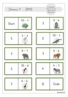 Vorschau - Spiele - Zoo Domino Mathe Klasse 1,2 (ZR 10, 20, 100) - Seite 2