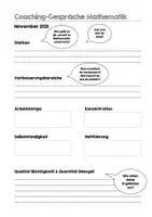 Vorschau - Arbeitsblätter - Coaching-Gespräch - Refelxionbogen - Seite 1