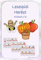 Vorschau - Spiele - Lesespiel Herbst für die Klasse 1 & 2 in Silbenschrift - Deckblatt