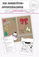 Vorschau - Mal- und Bastelvorlagen - Papiertüten-Adventskalender Klasse 1-4 - Deckblatt