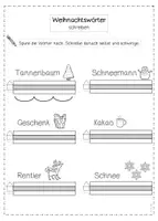 Vorschau - Arbeitsblätter - Weihnachtswörter schreiben und lesen - Deckblatt