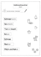 Vorschau - Arbeitsblätter - Weihnachtswörter schreiben und lesen - Seite 3