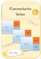 Vorschau - Spiele - Klammerkarten Unterscheidung Nomen und Verben - Deckblatt