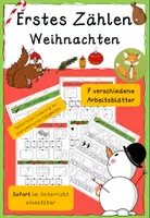 Vorschau - Arbeitsblätter - Erstes Zählen Weihnachten Vorschule/Klasse 1 - Seite 1