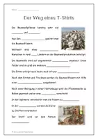 Vorschau - Arbeitsblätter - Baumwolle - Der weg eines T-Shirts - Seite 1