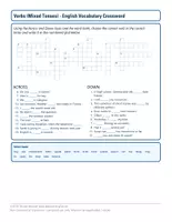 Vorschau - Spiele - Verbs - Mixed Tenses | English Vocabulary Crossword - Seite 1