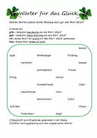 Vorschau - Arbeitsblätter - Materialsammlung zum Thema Glück - Seite 1