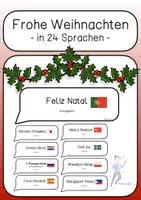 Vorschau - Anderer Materialtyp - Weihnachten hier und dort - Fröhliche Weihnachten in 24 Sprachen - Deckblatt