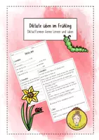 Vorschau - Arbeitsblätter - Diktate üben im Frühling für die 2. Klasse - Deckblatt