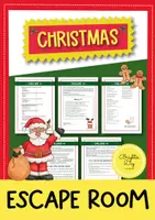 Vista previa - Unidades / Secuencias / Situaciones de Aprendizaje - Christmas Escape Room; estaciones de trabajo; 7a - 8a clase (inglés) - Portada