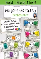 Vorschau - Poster - Aufgabenkärtchen zur Farbenlehre - Farbexperimente - Deckblatt