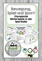 Vorschau - Stundenentwürfe - Bewegung, Spiel & Sport: olympische Winterspiele in der Turnhalle - Deckblatt