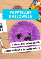 Vorschau - Mal- und Bastelvorlagen - Pappteller-Silhouetten - Halloween - Deckblatt