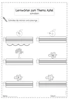 Vorschau - Arbeitsblätter - Paket Lernwörter zum Thema Apfel lesen und schreiben - Seite 3