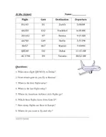 Vista previa - Hojas de trabajo - At the Airport English Worksheet: Aprende Inglés - página 1