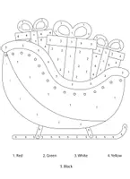 Vorschau - Arbeitsblätter - Malen nach Zahlen - Weihnachten - Englisch - Seite 1