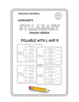 Vista previa - Hojas de trabajo - Bundle Syllabary Syllables Grammar Capital Lowercase Letter Spanish version - Portada