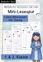 Vorschau - Arbeitsblätter - Mini-Lesespur "Weihnachtsgeschichte" (1. & 2. Klasse) - Deckblatt