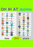 Vista previa - Unidades / Secuencias / Situaciones de Aprendizaje - ON/IN/AT (Prepositions) Domino 2in1 - Portada