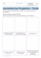 Vorschau - Arbeitsblätter - Technisches Zeichnen - Einführung Isometrie und Stufe - Seite 3