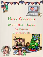 Vorschau - Stundenentwürfe - Christmas Wortbildkarten farbig Tafelmaterial - Deckblatt