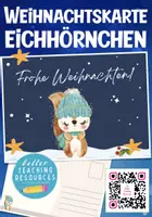 Vorschau - Mal- und Bastelvorlagen - Postkarte Weihnachten Eichhörnchenklasse - Deckblatt