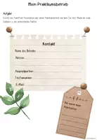 Vorschau - Arbeitsblätter - Mein Praktikumsbetrieb - Vorstellung des eigenen Betriebes - Seite 1