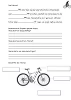 Vorschau - Stundenentwürfe - Das Fahrrad Texte Aufgaben Spiele Lösung - Seite 3