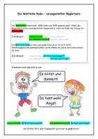 Vorschau - Arbeitsblätter - Deutsch Klasse 3 bis 5, Wörtliche Rede - Deckblatt