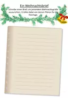 Vorschau - Arbeitsblätter - Arbeitsblatt: Weihnachtsbrief/ Weihnachtsgeschichte schreiben (editierbar) - Seite 1