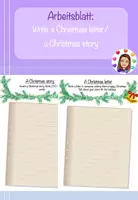 Vorschau - Arbeitsblätter - Arbeitsblatt: Write a Christmas letter/ Christmas story (editierbar) - Deckblatt