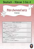 Vorschau - Klassenarbeiten - Märchenaufsatz - Kriterien - Deckblatt