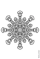 Vorschau - Mal- und Bastelvorlagen - Schneeflocken Ausmalvorlage Winter - Seite 3