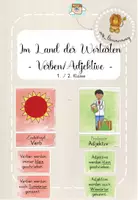 Vorschau - Präsentationen/Tafelbilder - Im Land der Wortarten: Verben/Adjektive (1./2.Kl.) - Deckblatt
