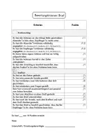 Vorschau - Klassenarbeiten - Bewertungskriterien für Brief und Briefumschlag - Seite 1